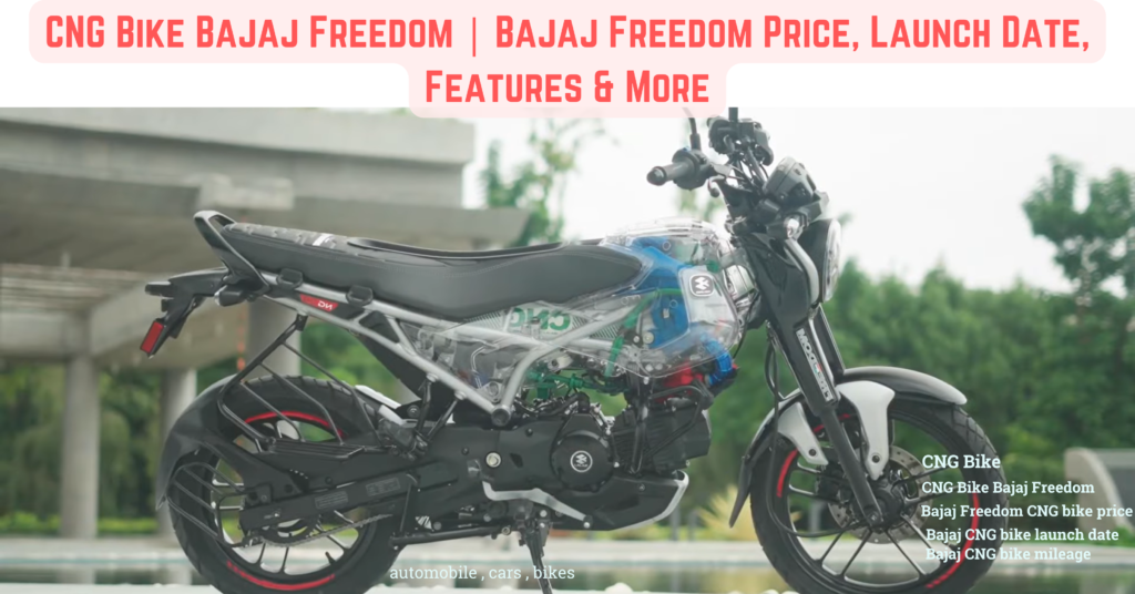 Bajaj Freedom CNG Bike front view with sleek design and CNG-powered engine ,